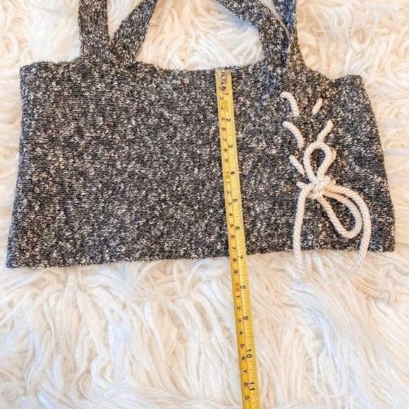 Knit Crop Tank, Small, Roberto Collina, tie rope detail - Picture 4 of 10